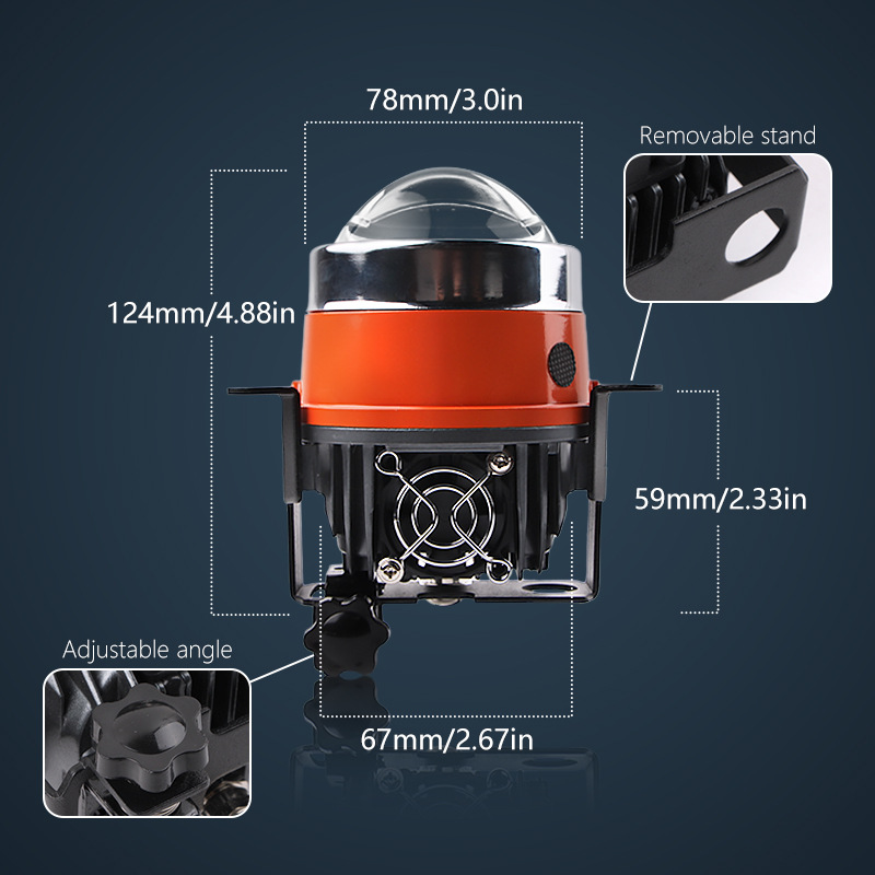 智能激光+雙光透鏡超亮霧燈