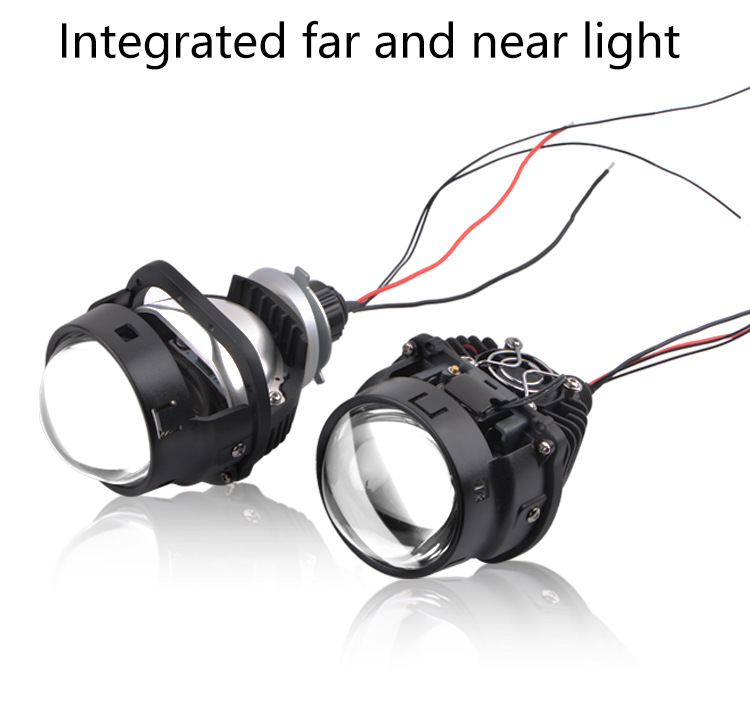 汽車2.5寸LED雙光透鏡大燈無損改裝款7