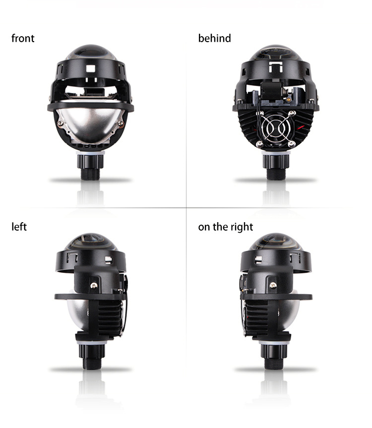 汽車2.5寸LED雙光透鏡大燈無損改裝款5