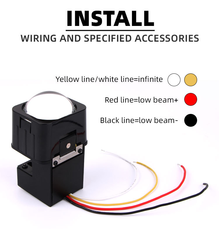 汽車1.5寸無損LED雙光透鏡矩陣大燈6