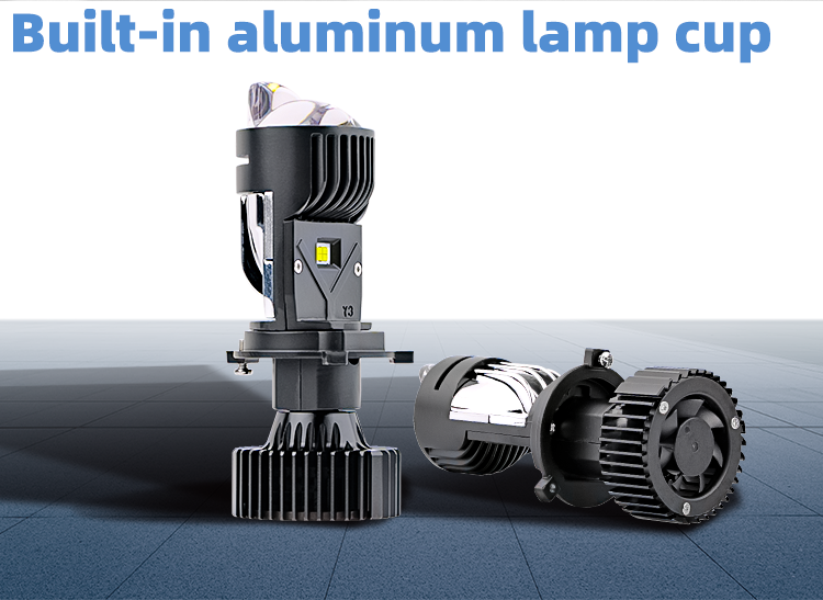  Y3Pro汽車(chē)H4透鏡LED激光大燈遠(yuǎn)近一體超亮激光車(chē)燈無(wú)損激光直射小透鏡4