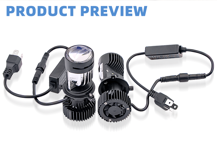  Y3Pro汽車(chē)H4透鏡LED激光大燈遠(yuǎn)近一體超亮激光車(chē)燈無(wú)損激光直射小透鏡2